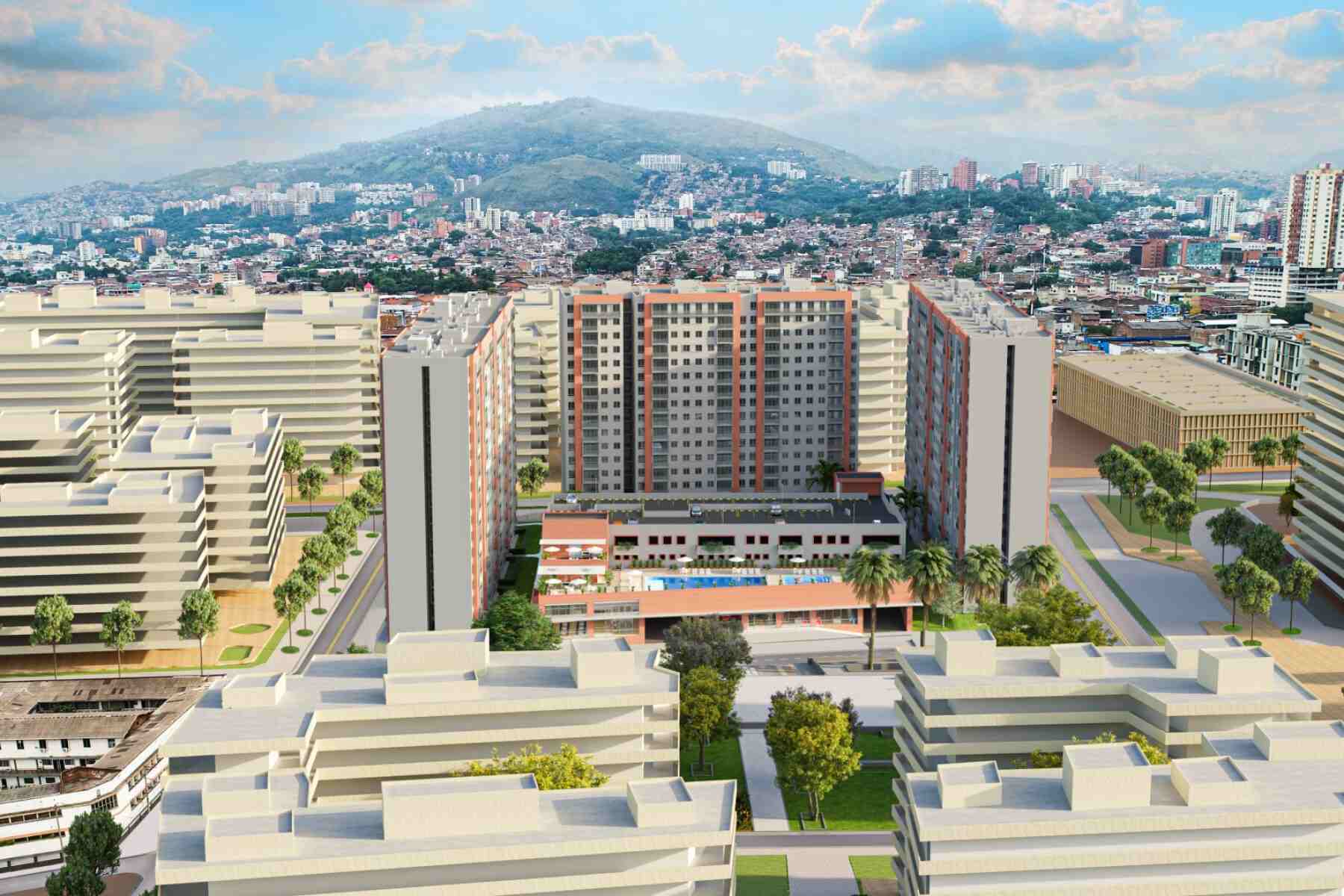 Vista aérea - Proyecto de apartamentos ágora